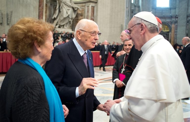 Presidente della Repubblica Napolitano incontra Papa Francesco