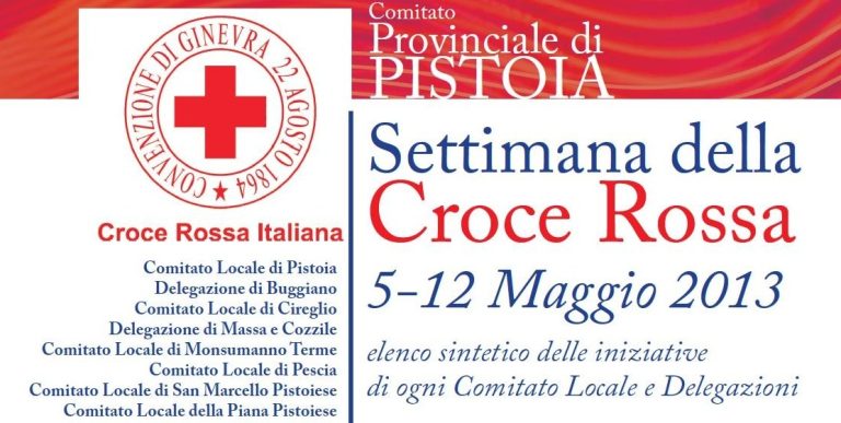 SETTIMANA CROCE ROSSA  – Il Comitato Provinciale di Pistoia presenta le iniziative dal 5 al 12