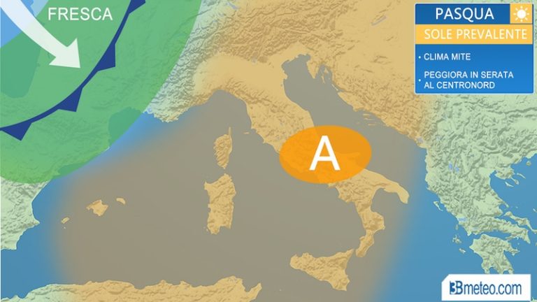 METEO ITALIA – SOLE A PASQUA, PASQUETTA VARIABILE