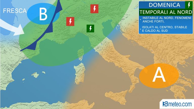 Primo vero caldo africano, ma forti temporali in arrivo da domenica specie al nord