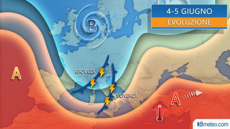 Pioggia e rischio nubifragi, forte maltempo giovedà¬ e venerdà¬