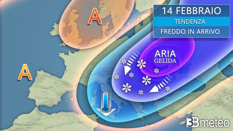 Meteo, settimana instabile poi probabile gelo siberiano in arrivo da San Valentino