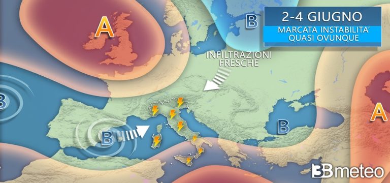 Temporali a raffica anche nei prossimi giorni