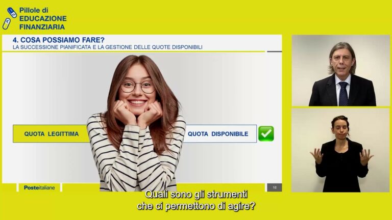 EDUCAZIONE FINANZIARIA, WEBINAR DI POSTE ANCHE IN MODALITÀ LIS