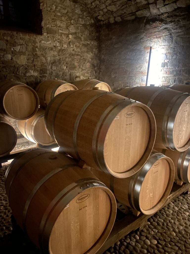 Degustazione del vino Ruffino alla tenuta di Poggio Casciano