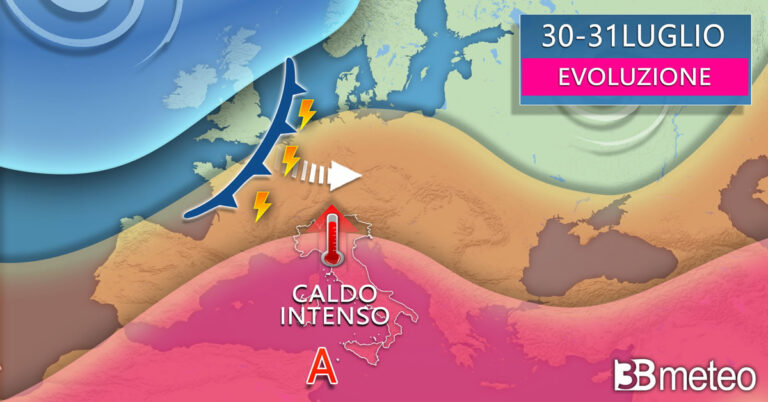 Ecco l’apice del caldo africano sull’Italia