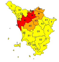 Allerta rossa più limitata prorogata fino alle 24 di sabato 15 marzo